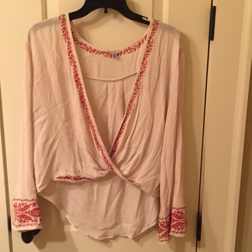 Low cut boho blouse